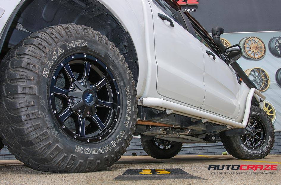 FORD RANGER MO970 SATIN BLACK MILLED ACCENTS